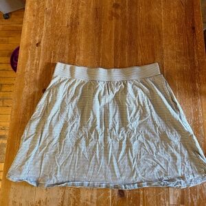 Pact Organic Cotton Striped A-Line Skater Skirt XL